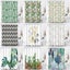 Flower Leaves Shower Curtain Waterproof Fabric Bath Curtains w/Hooks Home Decor Carousel 5