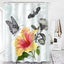 Flower Leaves Shower Curtain Waterproof Fabric Bath Curtains w/Hooks Home Decor Carousel 6