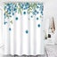 Flower Leaves Shower Curtain Waterproof Fabric Bath Curtains w/Hooks Home Decor Carousel 7