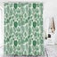 Flower Leaves Shower Curtain Waterproof Fabric Bath Curtains w/Hooks Home Decor Carousel 11