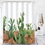 Flower Leaves Shower Curtain Waterproof Fabric Bath Curtains w/Hooks Home Decor Carousel 15