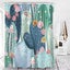 Flower Leaves Shower Curtain Waterproof Fabric Bath Curtains w/Hooks Home Decor Carousel 18