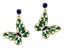 *CLEARANCE* Butterfly Emerald & Blue Sapphire Earrings / 925 Silver Gold Plated Carousel 1