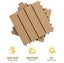 DIY Decking Tiles Teak 300*300*20 - Pack of 10 Carousel 3