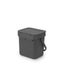 Brabantia Sort & Go Waste Bin (3L) Grey Carousel 4