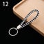 Wristlet Braided Car Keyring Leather Keychain Key Holder Weave Rope Strap Fob Carousel 12