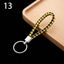 Wristlet Braided Car Keyring Leather Keychain Key Holder Weave Rope Strap Fob Carousel 13