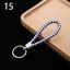 Wristlet Braided Car Keyring Leather Keychain Key Holder Weave Rope Strap Fob Carousel 15