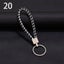 Wristlet Braided Car Keyring Leather Keychain Key Holder Weave Rope Strap Fob Carousel 20