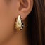 Golden Teardrop Earrings with Delicate Accents Carousel 2
