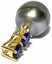 12 x 13mm Peacock Grey Green TAHITIAN Oval Pearl Pendant Carousel 4