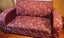Couch (fold out)+ Armchair in original Vintage Golden Wheat Sheaf design Carousel 4