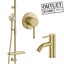 ELEMENTI SPLASH LUX SLIDE SHOWER PACKAGE - BRUSHED BRASS Carousel 1