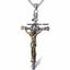 MENDEL Large Big Mens Gold Plated Catholic Jesus Crucifix Cross Necklace Pendant Carousel 2