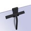 Shower Squeegee with Hook Streak-Free Cleaning for Door Window-Black Carousel 1