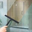 Shower Squeegee with Hook Streak-Free Cleaning for Door Window-Black Carousel 4