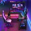 Gaming Desk L Shaped Drawer Computer Racer Standing Side Table LED Lights Carousel 3