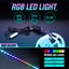 Gaming Desk L Shaped Drawer Computer Racer Standing Side Table LED Lights Carousel 8