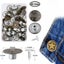 40 Set Metal Denim Jeans Tack Snap Buttons Rivets for Repair Replacement+Box Kit Carousel 1