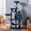 150CM Cat Tree House Scratching Post Condo - Beige Carousel 3