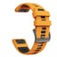 26mm Silicone Replacement Strap for Garmin Descent Mk1/Mk2/Mk2i Orange&Black Carousel 3