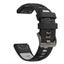 26mm Silicone Replacement Strap for Garmin Descent Mk1/Mk2/Mk2i Black&Grey Carousel 3