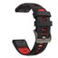 26mm Silicone Replacement Strap for Garmin Descent Mk1/Mk2/Mk2i Black&Red Carousel 3