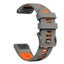 26mm Silicone Replacement Strap for Garmin Descent Mk1/Mk2/Mk2i Grey&Orange Carousel 3