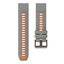 26mm Silicone Replacement Strap for Garmin Descent Mk1/Mk2/Mk2i Grey&Orange Carousel 4