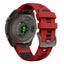 26mm Silicone Replacement Strap for Garmin Descent Mk1/Mk2/Mk2i Red&Black Carousel 2