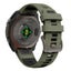 26mm Silicone Replacement Strap for Garmin Descent Mk1/Mk2/Mk2i ArmyGreen&Black Carousel 2