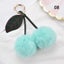 Fluffy Faux Fur Balls Pom Pom Key Chain Cherry Keyring Charm Bag Pendant Gifts Carousel 9
