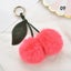 Fluffy Faux Fur Balls Pom Pom Key Chain Cherry Keyring Charm Bag Pendant Gifts Carousel 10