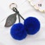 Fluffy Faux Fur Balls Pom Pom Key Chain Cherry Keyring Charm Bag Pendant Gifts Carousel 11