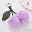 Fluffy Faux Fur Balls Pom Pom Key Chain Cherry Keyring Charm Bag Pendant Gifts Carousel 13