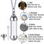 Cylinder Ashes Urn Necklaces Glass Tube Vial Creamation Locket Pendant Keepsake Carousel 3