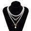Pearl & Gold Necklace with Heart & Teardrop – Elegant & Romantic Carousel 2