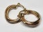 9ct 3-Tone Gold Hoop Earrings - *Broken* - 1.8gm - 175923 Carousel 4