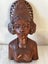 Vintage wood carving Balinese Wood Carving Bust Of Janger Singer Dancer Carousel 4