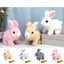 1set Electric Plush White Rabbits Toy Fluffy Educational Interactive Bunny Toys Carousel 1