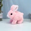 1set Electric Plush White Rabbits Toy Fluffy Educational Interactive Bunny Toys Carousel 3