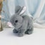 1set Electric Plush White Rabbits Toy Fluffy Educational Interactive Bunny Toys Carousel 7
