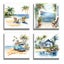 Beach Scenery Art Canvas Print Wall Art Carousel 1