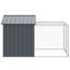 Chicken Cage With Run Anthracite 117x201x123 Cm Galvanised Steel Oixtpt Carousel 4