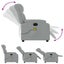 Massage Recliner Chair Light Grey Fabric Txblxpx Carousel 3