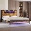 Queen Bed Frame Storage Headboard Industrial Carousel 7