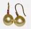 1.6 x 12mm Golden Philippines Pearl Drop Earrings Carousel 5