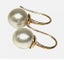 9.3 x 9.8mm Indonesian Silver White Pearl Hook .925 Earrings Carousel 1
