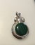 Sterling Silver & Malachite VINTAGE Pendant Carousel 3