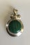 Sterling Silver & Malachite VINTAGE Pendant Carousel 1